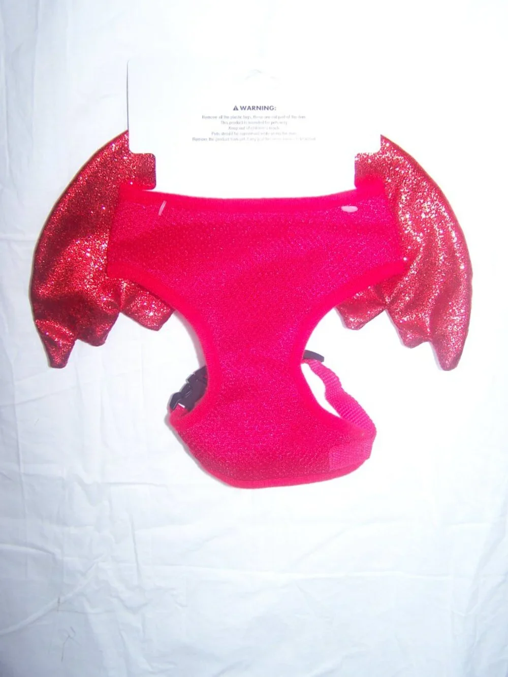 Toy Time Red Sparkly Dragon Pet Harness Sz S/M